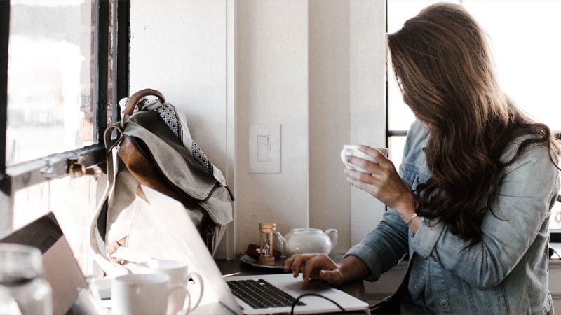 woman in coffee shop