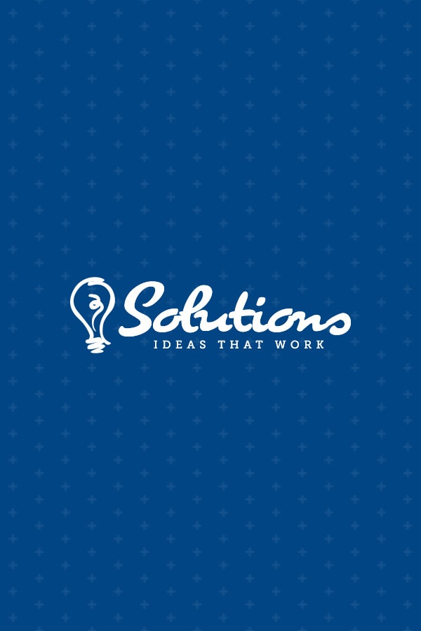 Solutions ITW logo on a blue background