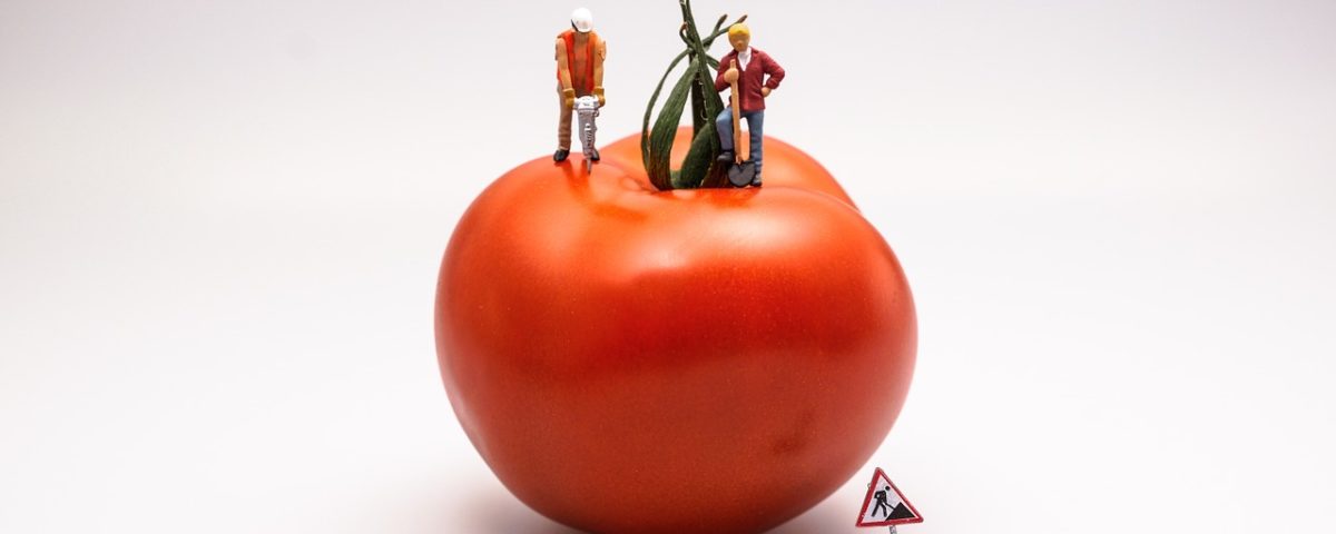 Challenges - drilling in a tomato graphic