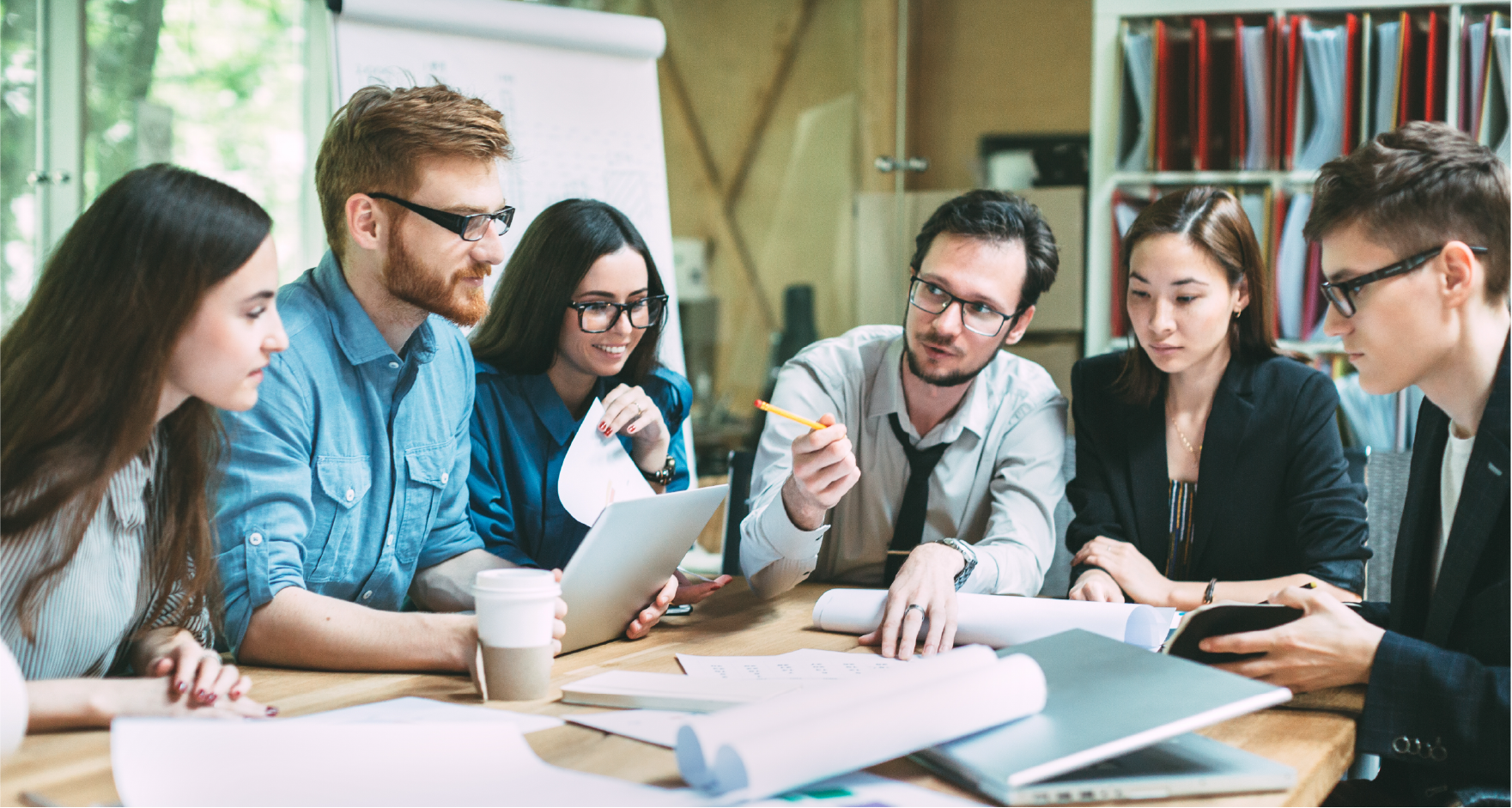 A team meeting