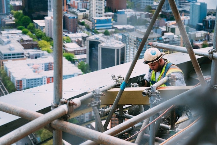 A contractor working