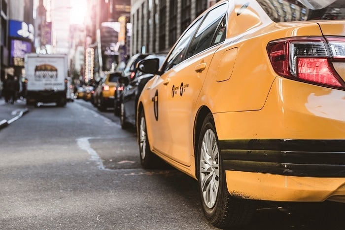 Taxi in traffic congestion