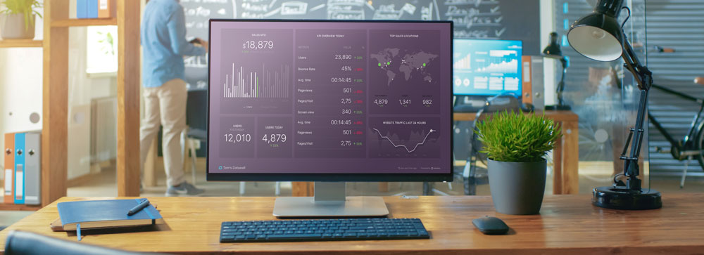 A computer screen featuring data