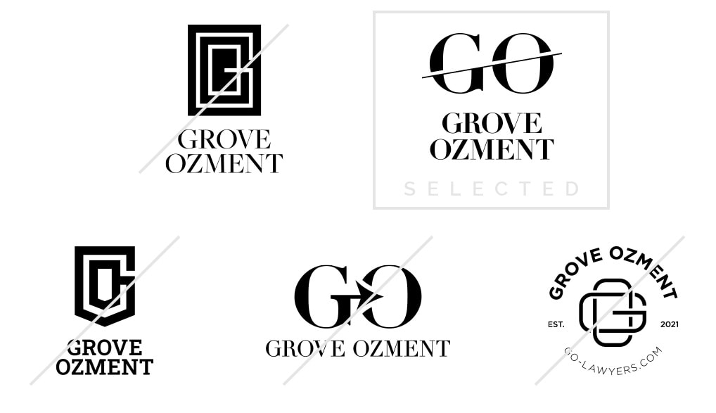 Grove Ozment logo options