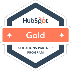 Hubspot gold solution partner badge