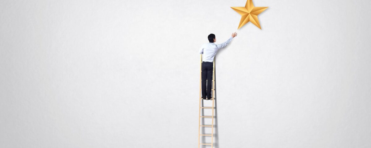 A man climbing a ladder